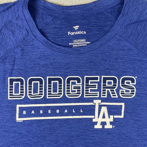 Fanatics Los Angeles Dodgers T Shirt Mens 4XL Blue Short Sleeve Big & Tall MLB - Picture 2 of 7